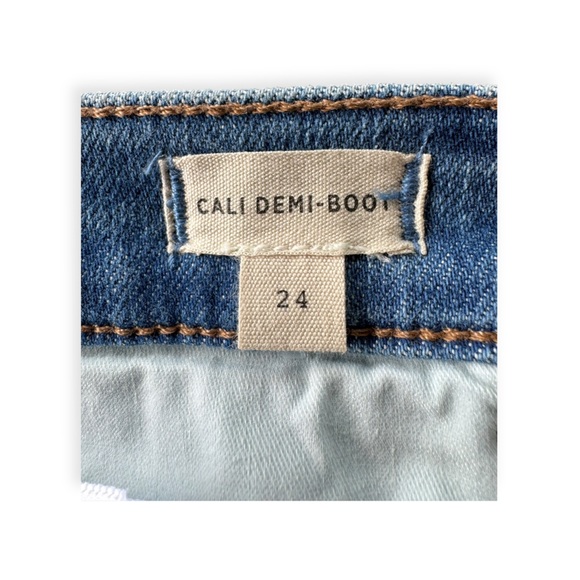 Madewell Straight leg Cali Demi boot denim jeans 24 - Picture 8 of 9